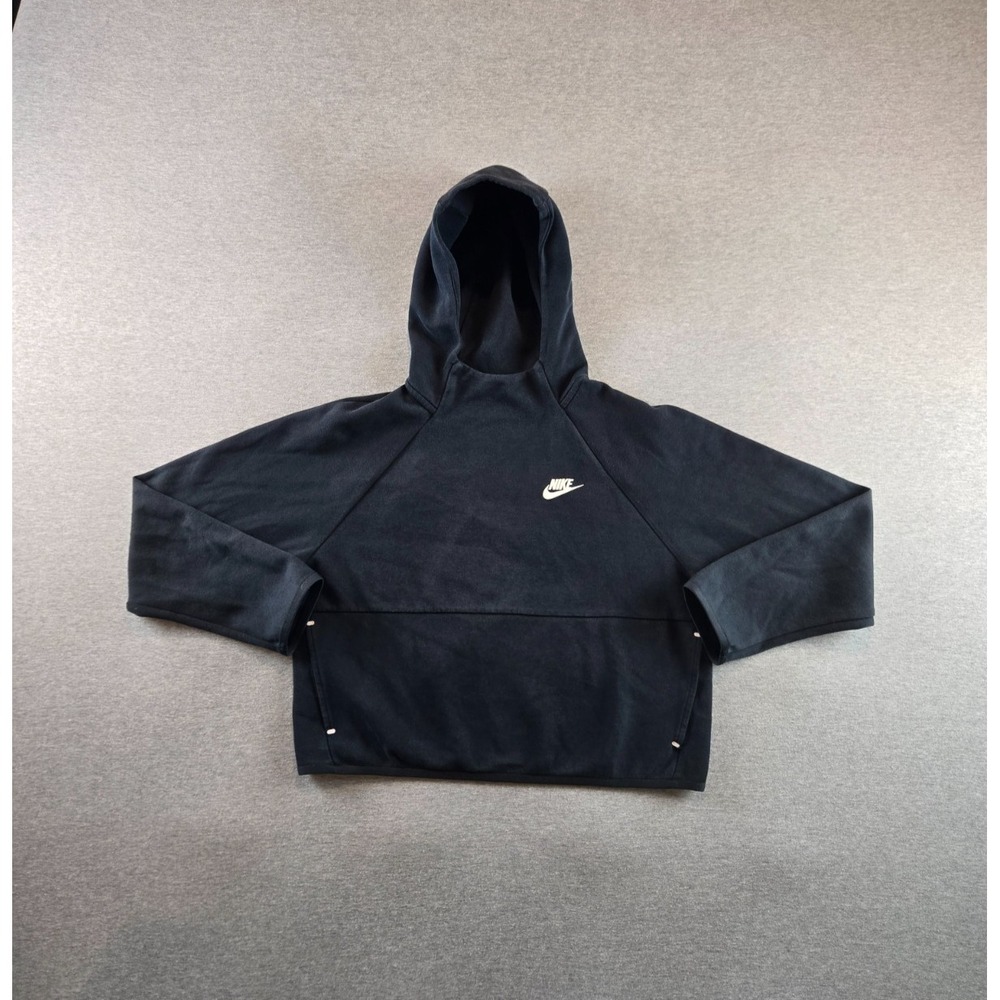 Nike Sportswear‎ Tech Fleece Hoodie Womens Medium Black Cropped Drill Oversized